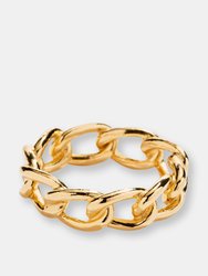 Cable Chain Ring - Gold