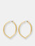 Medium Pointed Hoop Earrings - Gold - Gold