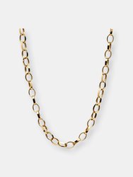 Oval Cable Link Necklace - Gold
