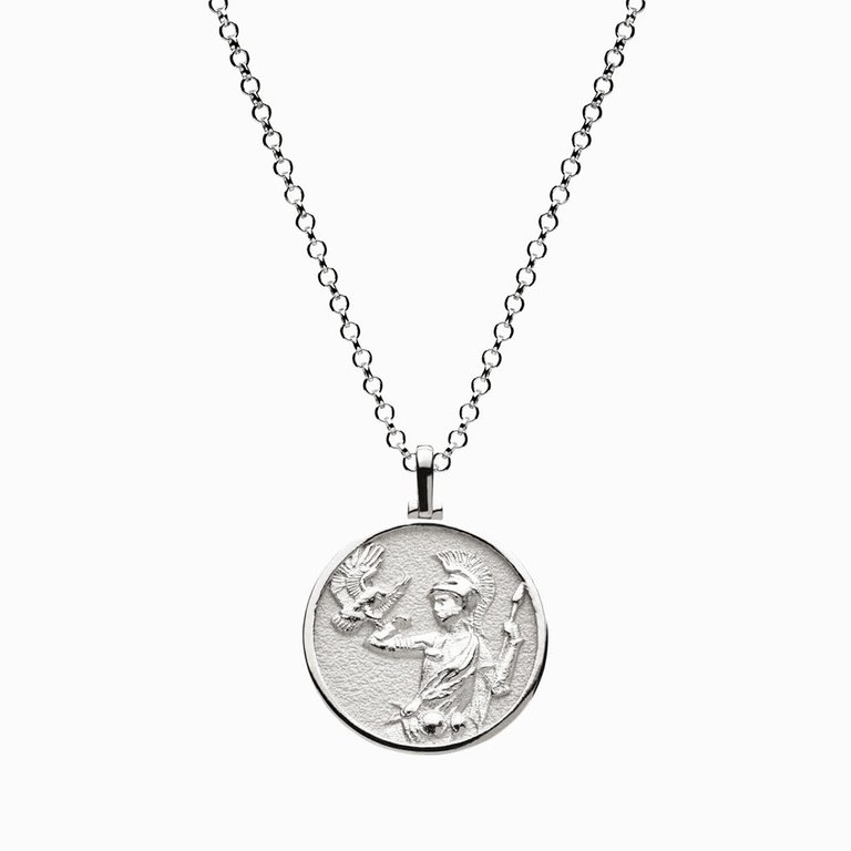 Solid Sterling Silver Athena Necklace - Silver
