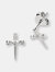 Sword Stud Earring - Silver - Silver