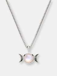 Triple Moon Necklace - Silver