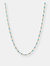 Turquoise Beaded Enamel Necklace - Gold