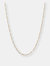 White Beaded Enamel Necklace - White Beaded