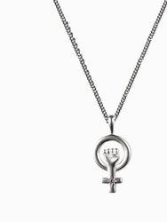 Woman Power Sterling Silver Necklace - Silver