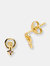 Woman Power Stud Earring - Gold