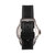 Axwell Blazer Leather Strap Watch - Black/Silver