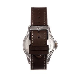 Axwell Blazer Leather Strap Watch - Brown/Navy