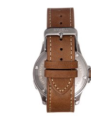 Axwell Blazer Leather Strap Watch - Tan/Black