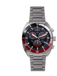 Axwell Minister Chronograph Bracelet Watch w/Date - Black/Red