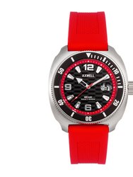 Axwell Mirage Strap Watch w/Date - Red