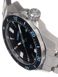 Axwell Timber Bracelet Watch w/ Date - Black/Blue