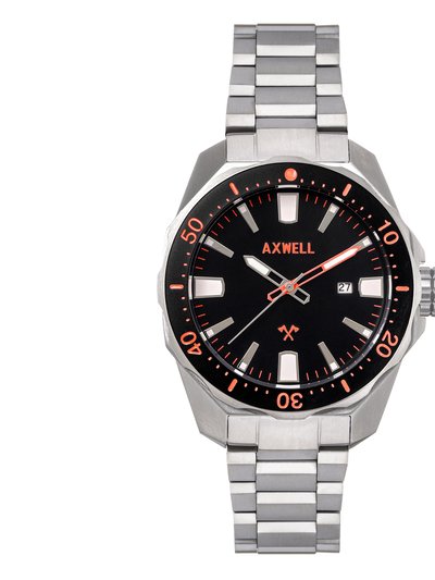 Axwell Axwell Timber Bracelet Watch w/ Date - Black/Orange product