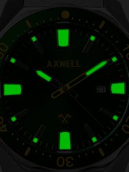 Axwell Timber Bracelet Watch w/ Date - Black/Orange