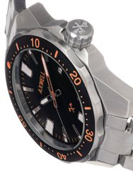 Axwell Timber Bracelet Watch w/ Date - Black/Orange