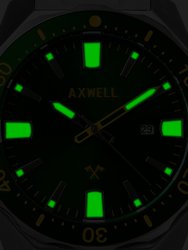 Axwell Timber Bracelet Watch w/ Date - Green