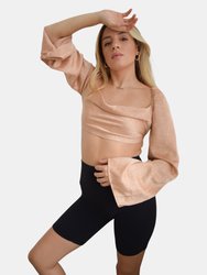 Lily Crop Top - Nude