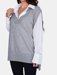 Oversized Vest - Heather Grey