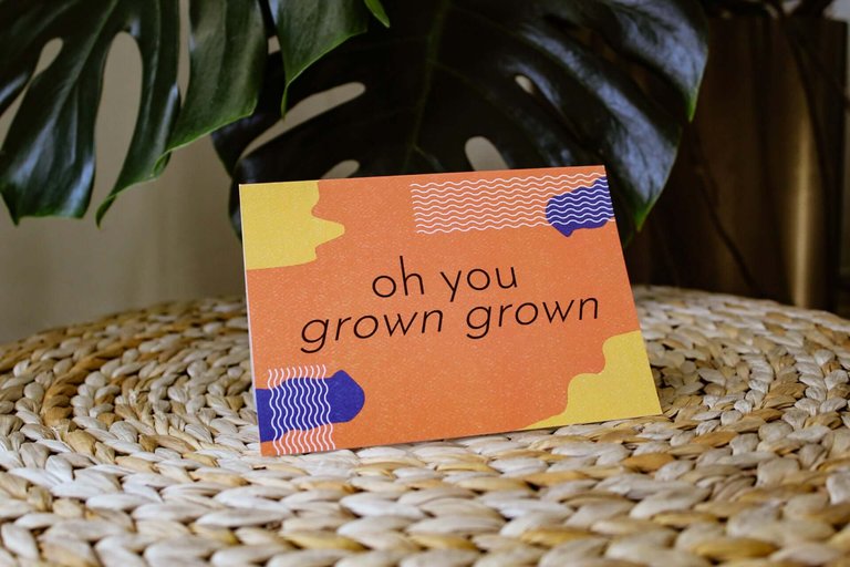 Grown Grown Birthday Card