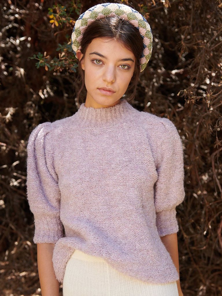 Elma Sweater Top - Lavender