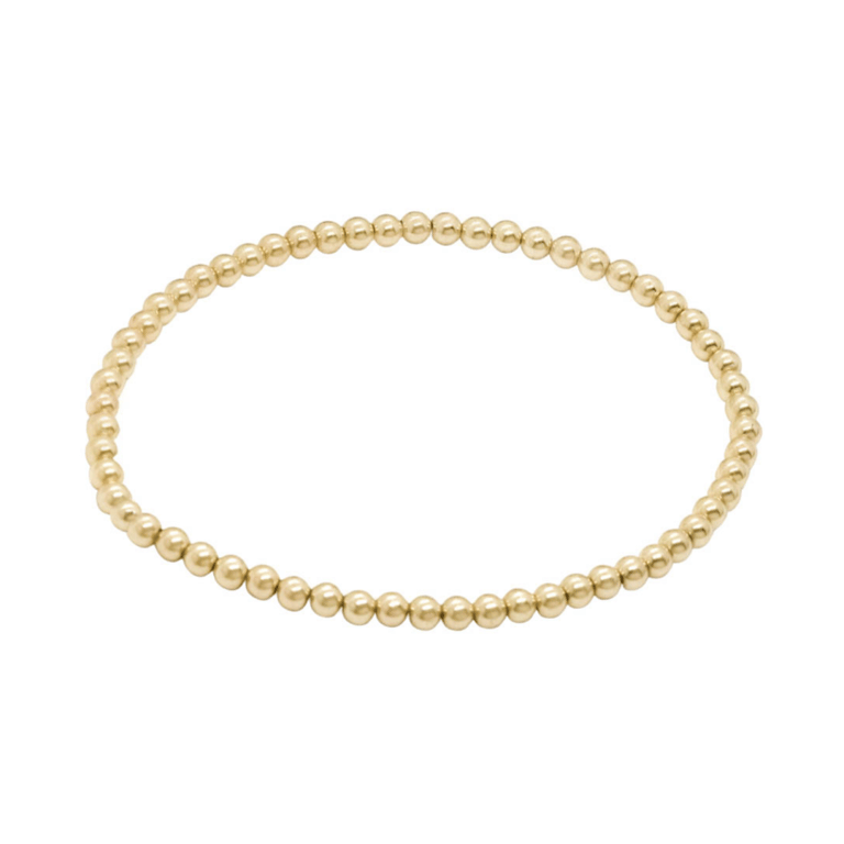 Bead Bracelet (10K Gold - Medium) - Gold