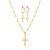 Cross Jewelry Set - Gold