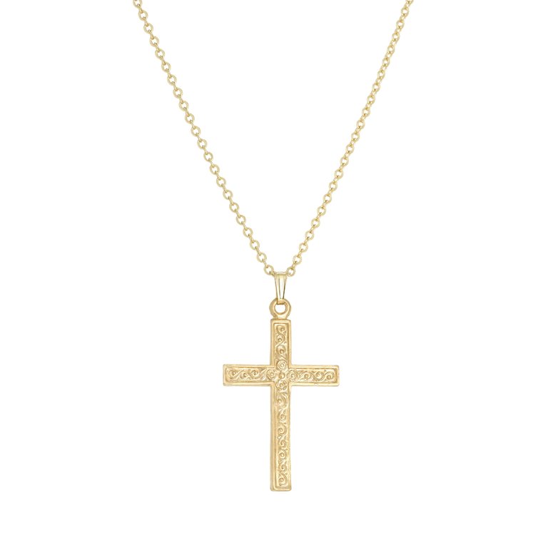 Cross Necklace - Large - Gold