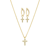 Dainty Cross Jewelry Set - Gold