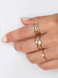 Dainty Solitaire Ring - 14K Gold