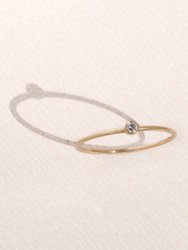 Dainty Solitaire Ring - 14K Gold
