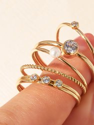 Dainty Solitaire Ring - Gold Filled