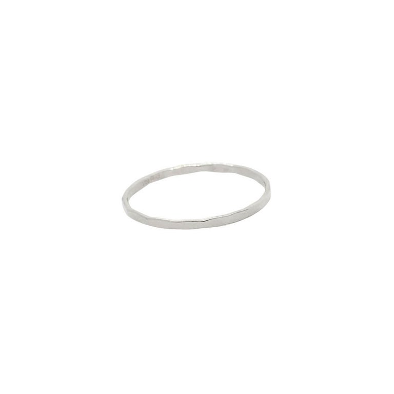 Hammered Stacking Ring - Silver