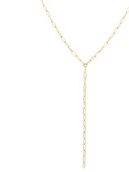 Laurel Lariat Necklace - Gold