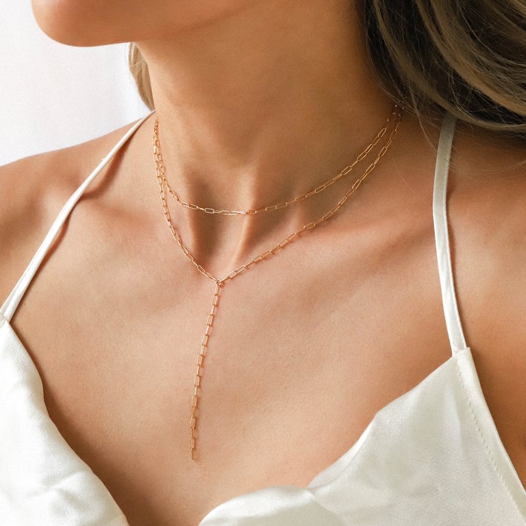 Laurel Lariat Necklace