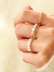 Linda Pearl Ring - Gold