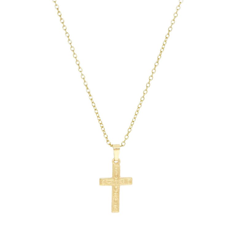 Men's Cross Necklace - Gold