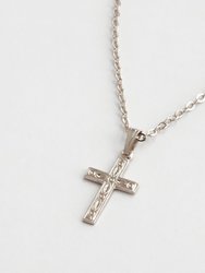 Men's Cross Necklace - Silver
