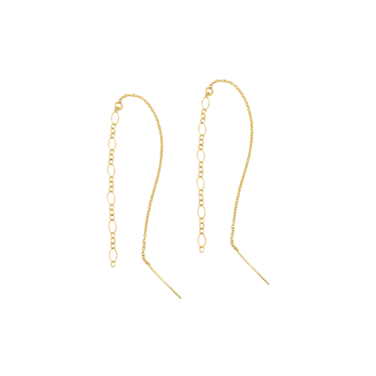 Neptune Threader Earrings - Gold