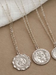 Saint Christopher Necklace - Large - Silver