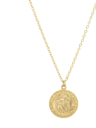 Saint Christopher Necklace - Medium - Gold