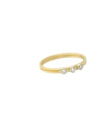 Three Stone Ring - Gold