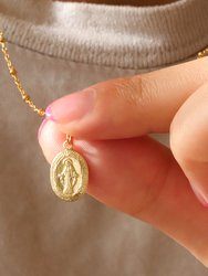 Virgin Mary Necklace - Silver