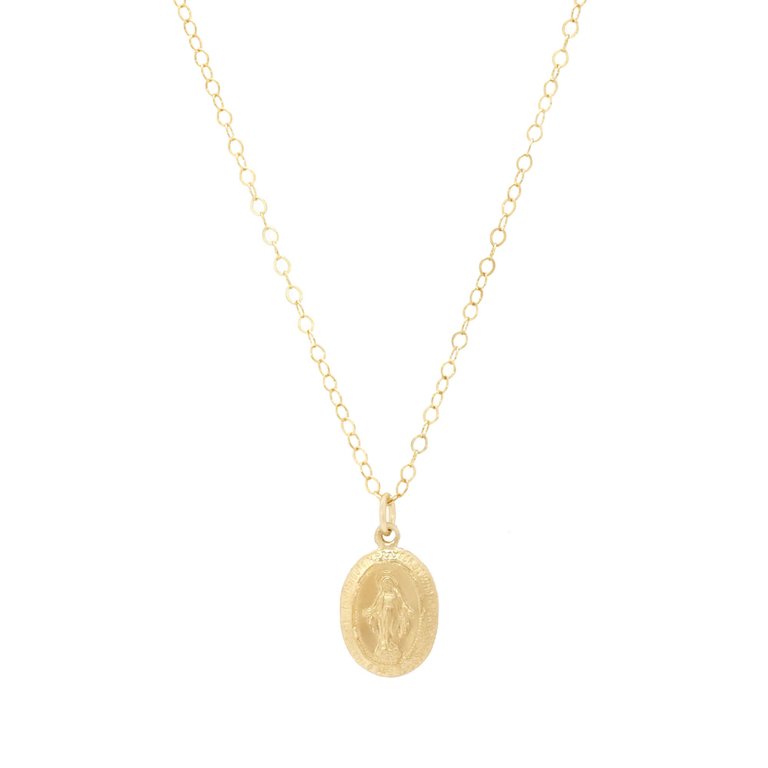 Virgin Mary Necklace - Gold