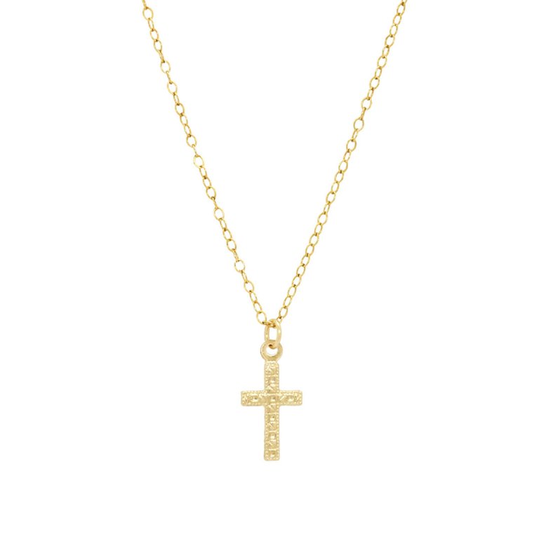 Women's Cross Necklace - Gold