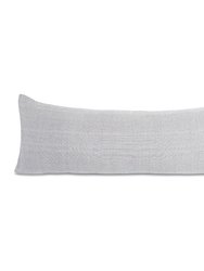 Bogota Lumbar Pillow Large - Blue with Ivory Stripes