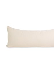 Bogota Lumbar Pillow Large - Ivory With Grey Stripes