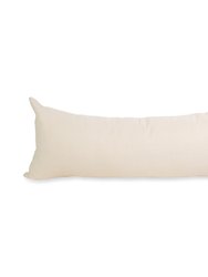 Bogota Lumbar Pillow Large - Ivory With Ivory Stripes