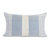 Bogota Lumbar Pillow Small - Blue With Ivory Stripes - Blue With Ivory Stripes