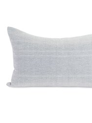 Bogota Lumbar Pillow Small - Blue With Ivory Stripes