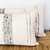 Bogota Lumbar Pillow Small - Ivory With Grey Stripes